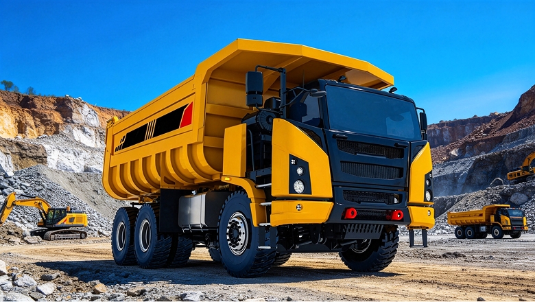 Wide-body dump trucks